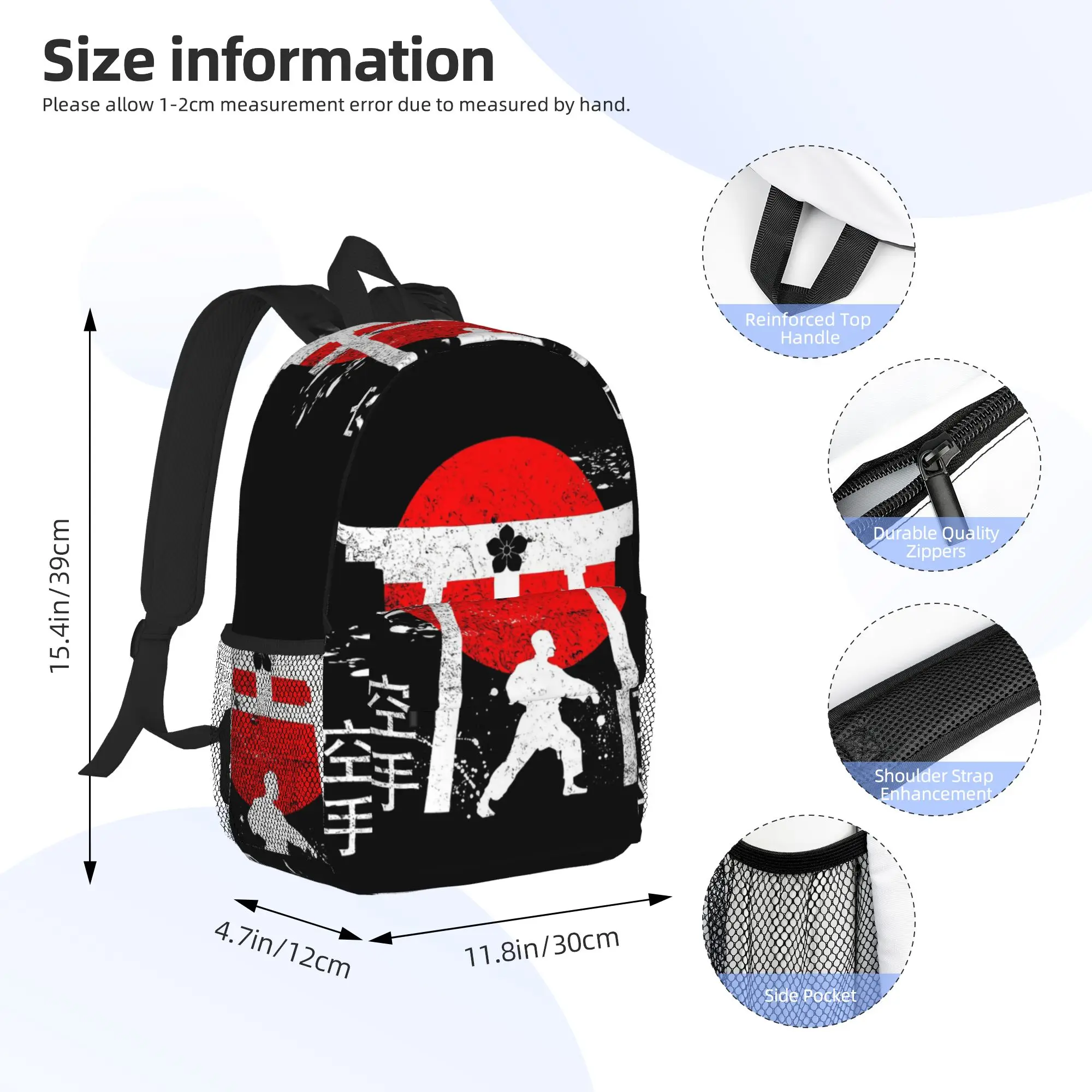 Фото Рюкзак Budo Soul Karate Spirit для боевых искусств, хит продаж, повседневный рюкзак для мальчиков и девочек, сумка через плечо для мужчин и женщин, школьная сумка №2