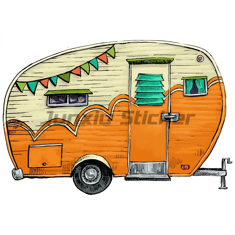 Виниловые наклейки и наклейки для автомобиля Camper Van, модные водонепроницаемые наклейки с граффити в стиле фургона «сделай сам», в стиле хип-хоп