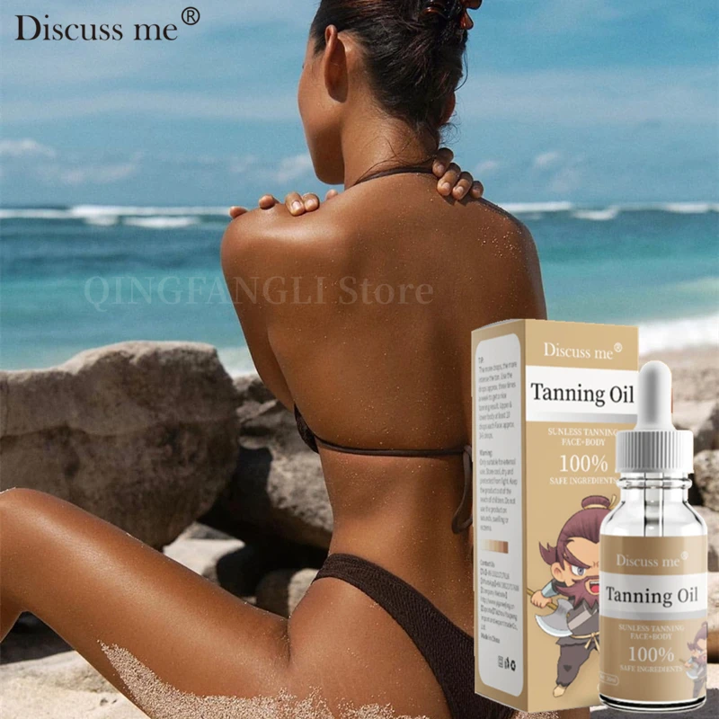 

30ml Discuss Me Tanning Oil Self-tanner For Pale Skin 100% Safe Ingredients Face Tanners Browning Intense Moisturizer