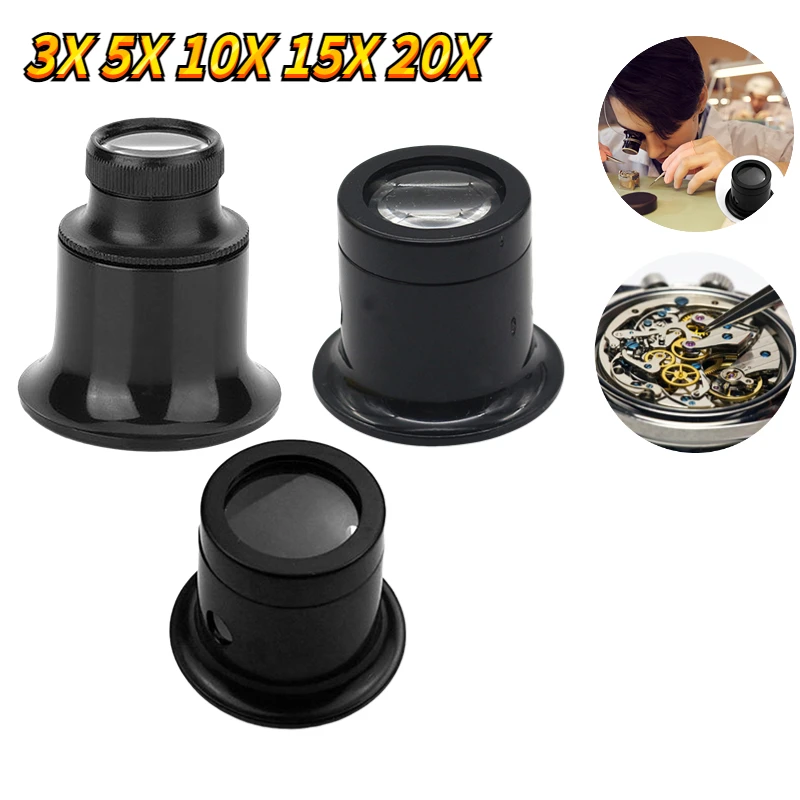 

3X 5X 10X 15X 20X Jewelers Watch Repair Eye Loupe Lens Loop Magnifier Magnifying Glass Watchmakers Jewelry Magnifier Tools