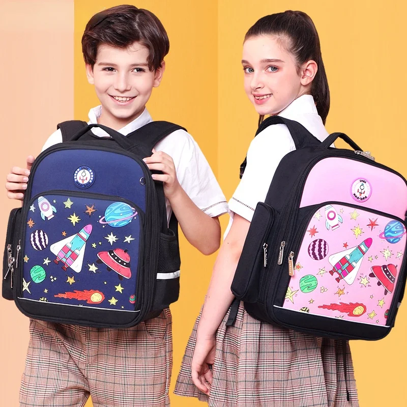 Girls Unicorn Boys Dinosaur Cartoon Backpacks New Fashion High-capacity Children Students Rocket Spine Protecting Schoolbags Hot