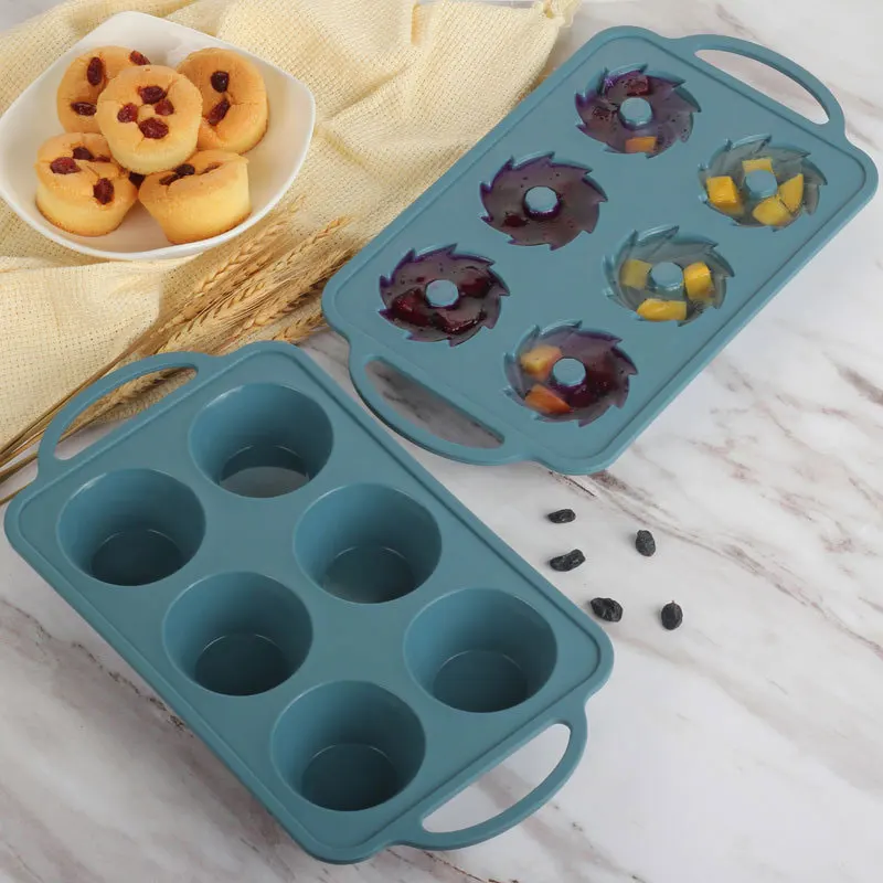 

Round 6 Hole Silicone Cake Mold Cookie Baking Cake Tray Mousse Cake Decorating Moulds Baking Pan Tools Muffin Cup Cake Molds