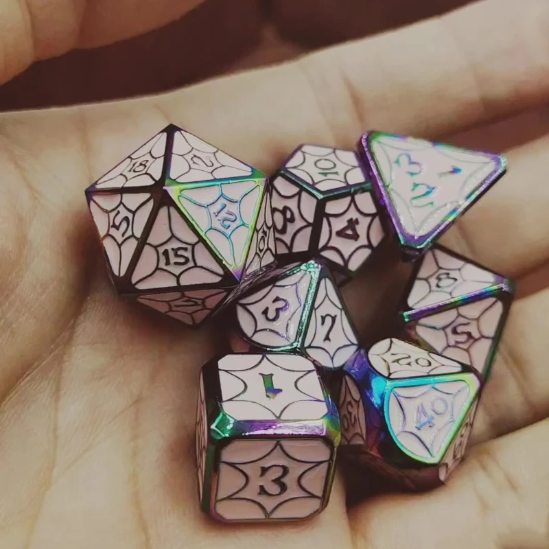 

7x Metal Role Playing Digital Dices Pack for Club/Party/Family Board Puzzle Game