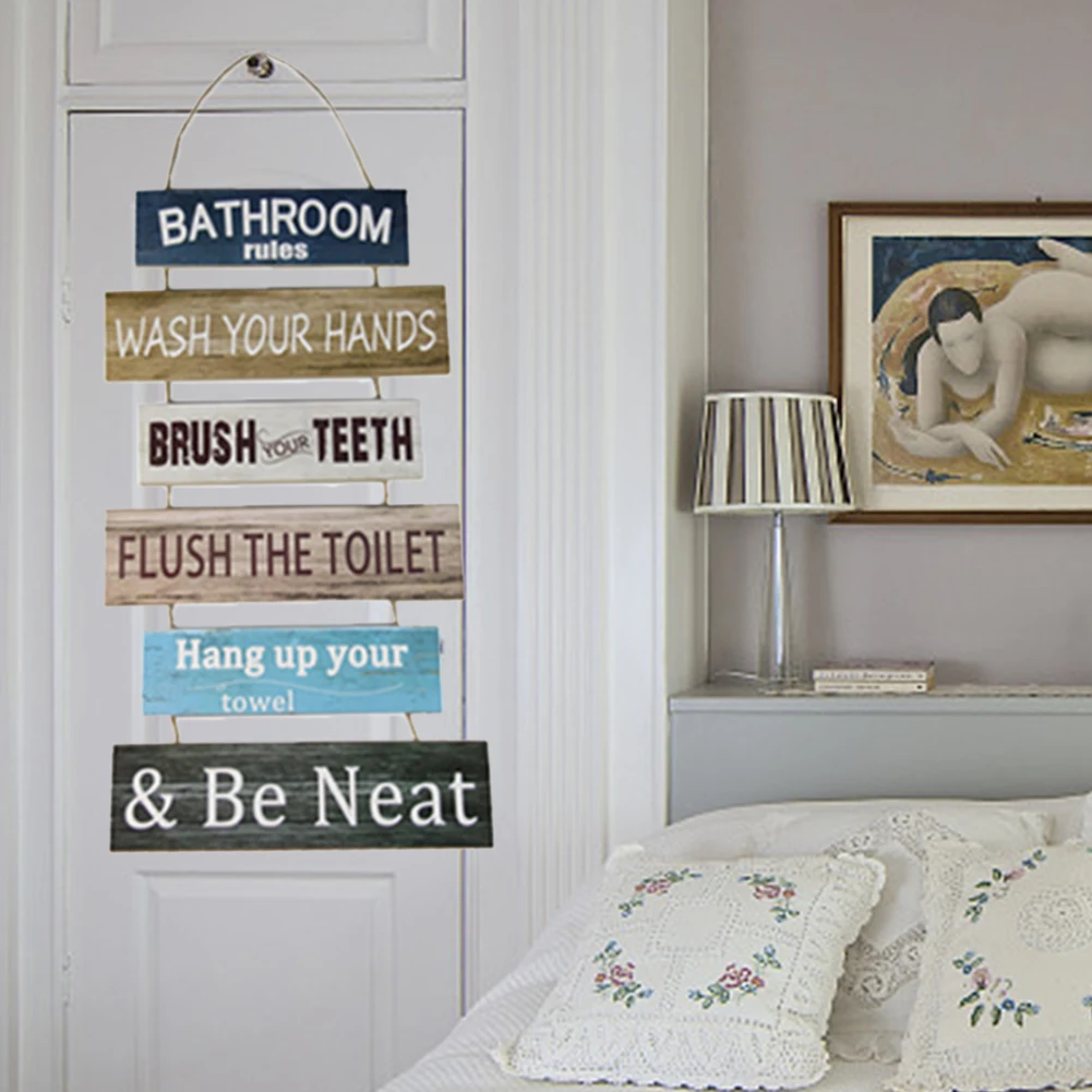 Буквы в туалете винтажные аксессуары подарок для ванной комнаты деревенские