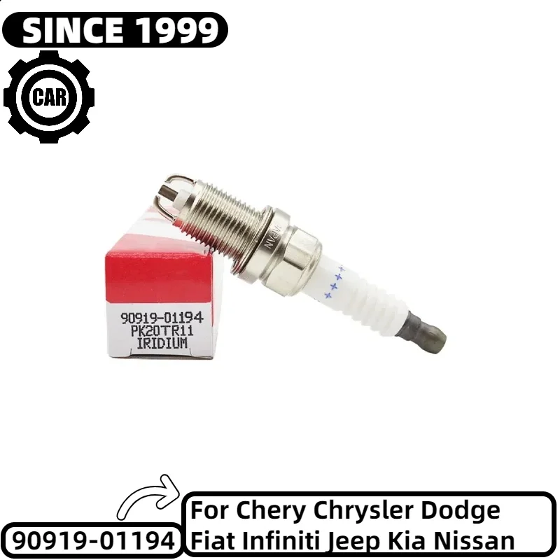 4 шт. свечи зажигания 90919-01194 PK20TR11 для Chery Chrysler Dodge Fiat Infiniti Jeep Kia Nissan