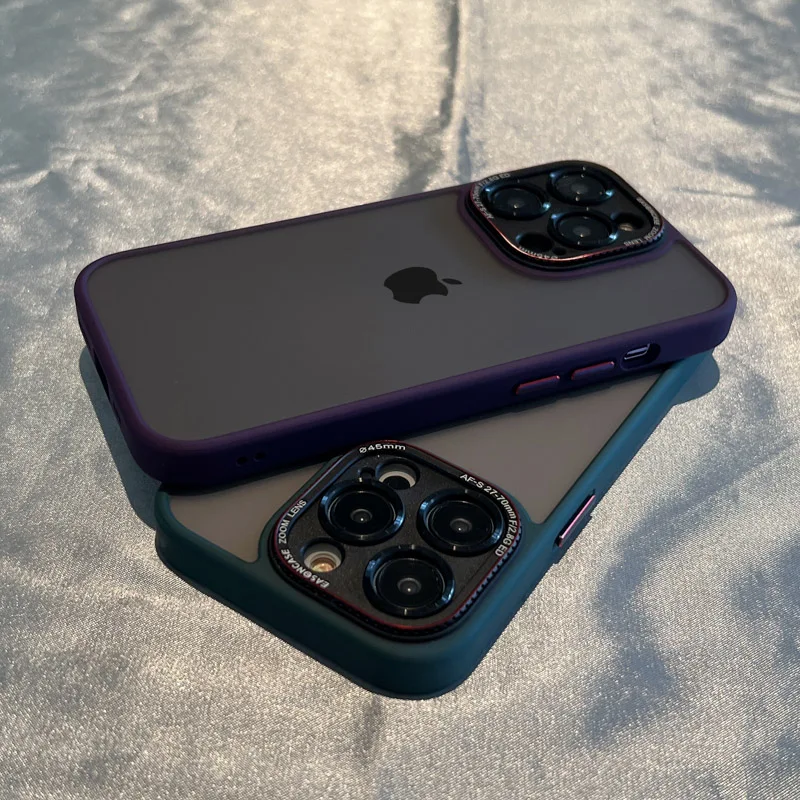 

Skin feeling scrub Translucent shockproof hard case for iphone 13 14pro 14 14Pro Max Camera lens protective bumper case cover