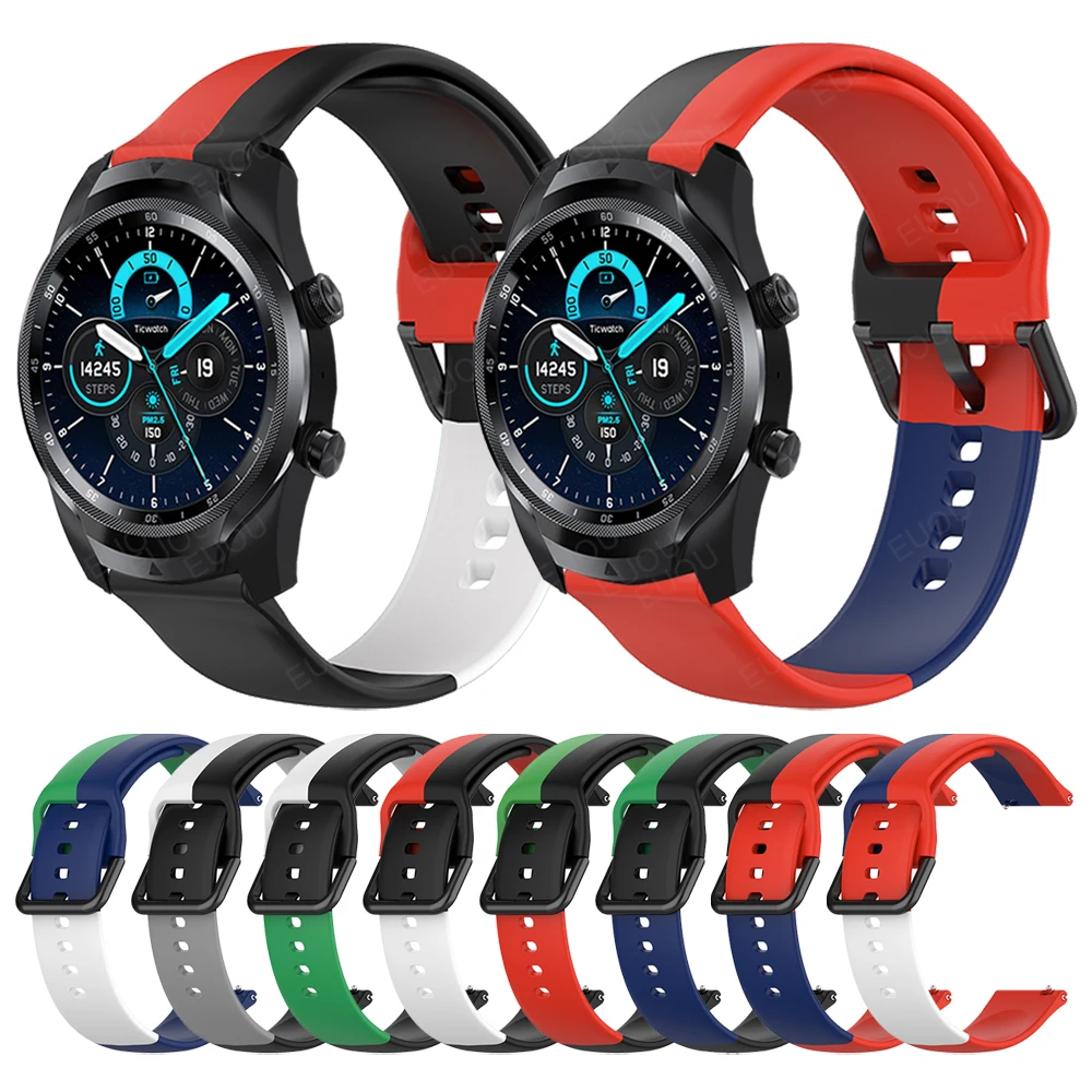 

Силиконовый сменный ремешок для смарт-часов TicWatch Pro Lite 2021 / GTX Band E3 E2 GTH