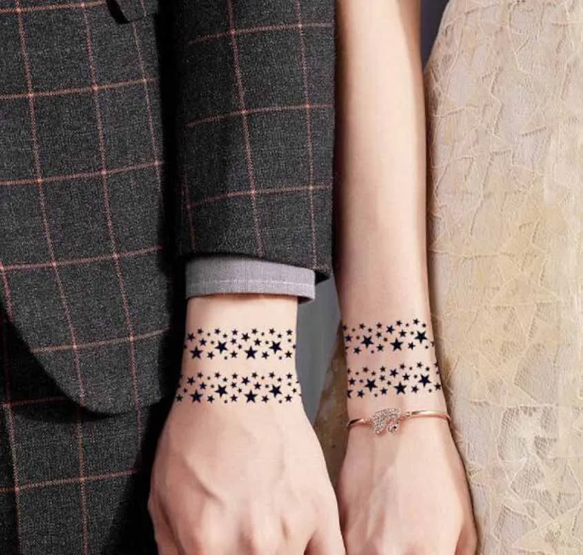 Водостойкая временная татуировка искусственная хна полые фототатуировка шаблон