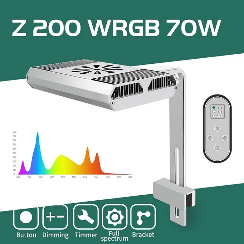 

70W WEEK AQUA Z200 Serie Aquarium Light Dimmable Full Spectrum Fish Tank Light APP Control Aquatic Planted Light 스마트 수족관