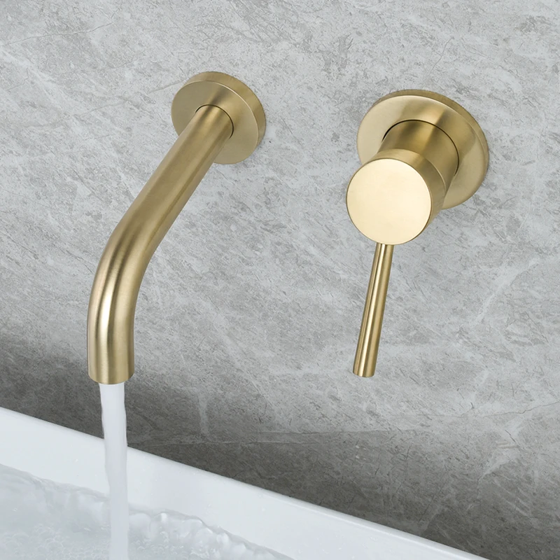 Скрытый смеситель для домашнего туалета полностью медный черный раковины