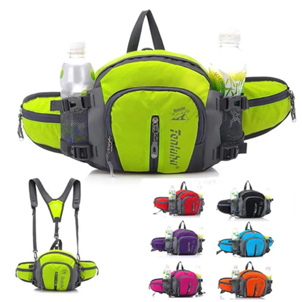 Waist Bag Waterproof Hiking Waist Bag With Water Bottle Holder Men Women Outdoor Sports Walking Running Cycling Beach