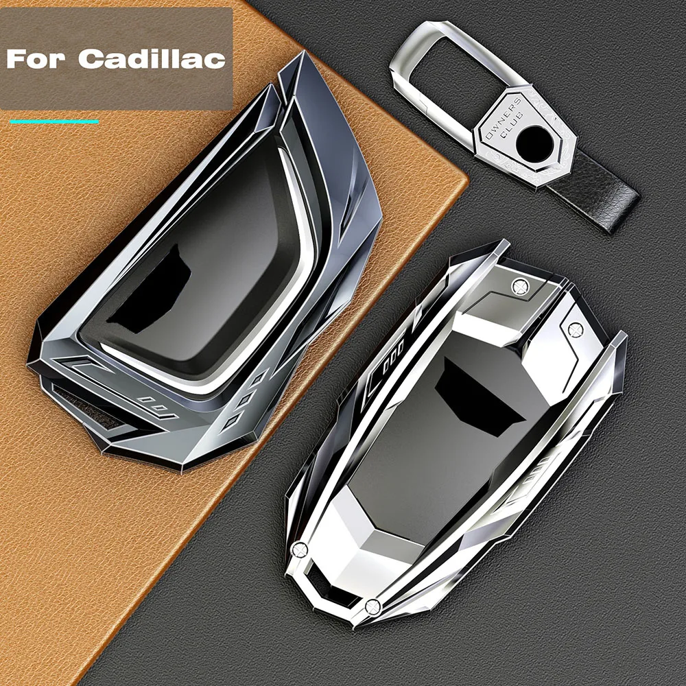 

Zinc Alloy+TPU Car Remote Key Case Cover For Cadillac ESV Escalade CTS XTS SRX ATS CT5 XT5 XT6 XLS Protective Shell Fob