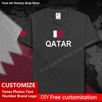 qatar country flag %e2%80%8bt shirt diy custom jersey fans name number brand logo cotton t shirts men women loose casual sports t shirt