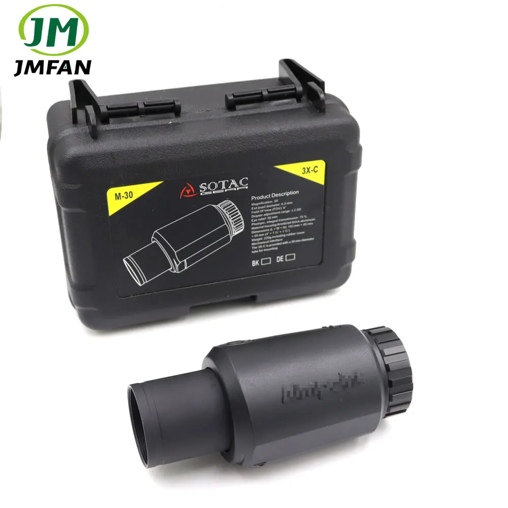 

Tactical 3X Magnifier 3X-C Optical Sight with Unity Fast FTC Mount Perfect Replica Combos for Shooting and Hunting