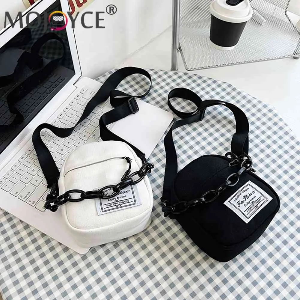 

2022 Холщовая Сумка на плечо, простая маленькая сумка через плечо, кошелек на цепочке и молнии, модные повседневные сумки для женщин и девушек, карман для сотового телефона