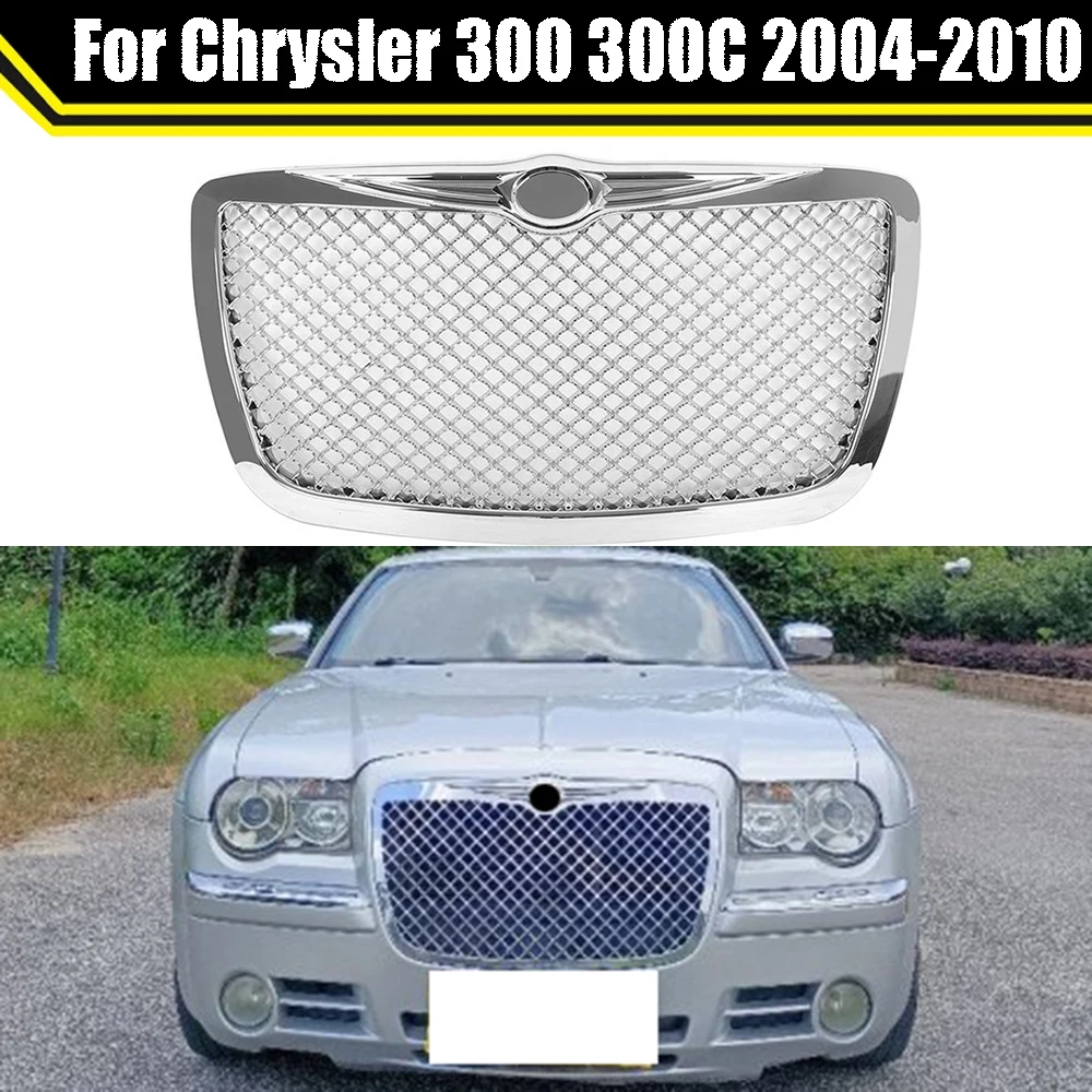 Front Trim Mesh Cover Bumper Grill Upper Racing Grills Radiator Grille For Chrysler 300 300C 2004-2010 Car Modification Parts