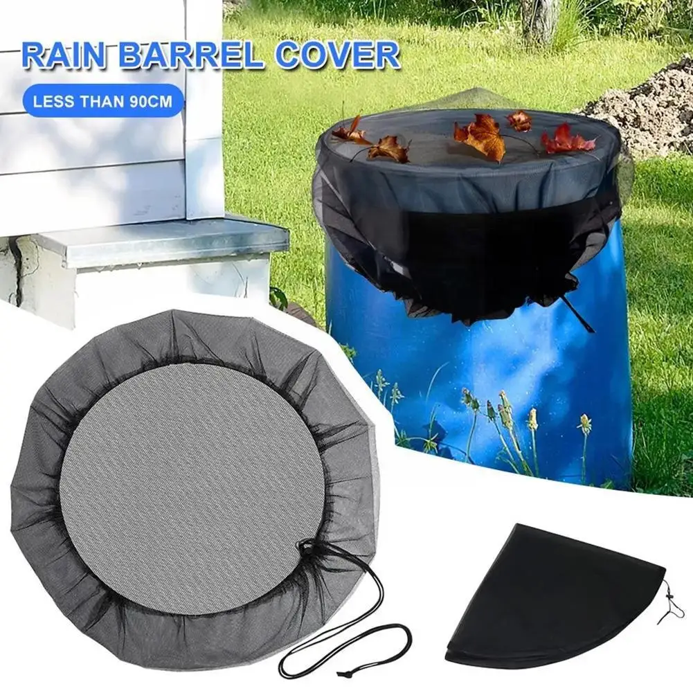 

95-120 см черный сетчатый чехол, дождевик, сетчатый шнур, дождевик, чехол для воды и сада, принадлежности для защиты от дождя, защитный чехол для цилиндра Y4R0