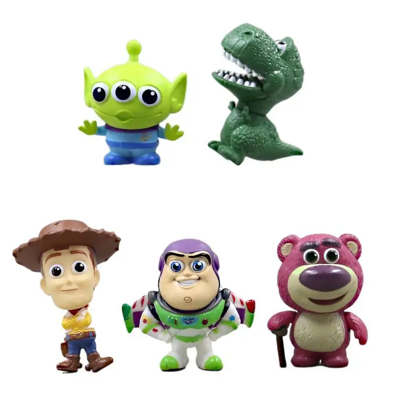 

5Pcs Disney Classic Anime Action Toy Story Figure Woody Buzz Alien Children's Gifts Vehicle Model Decoration Household Goods