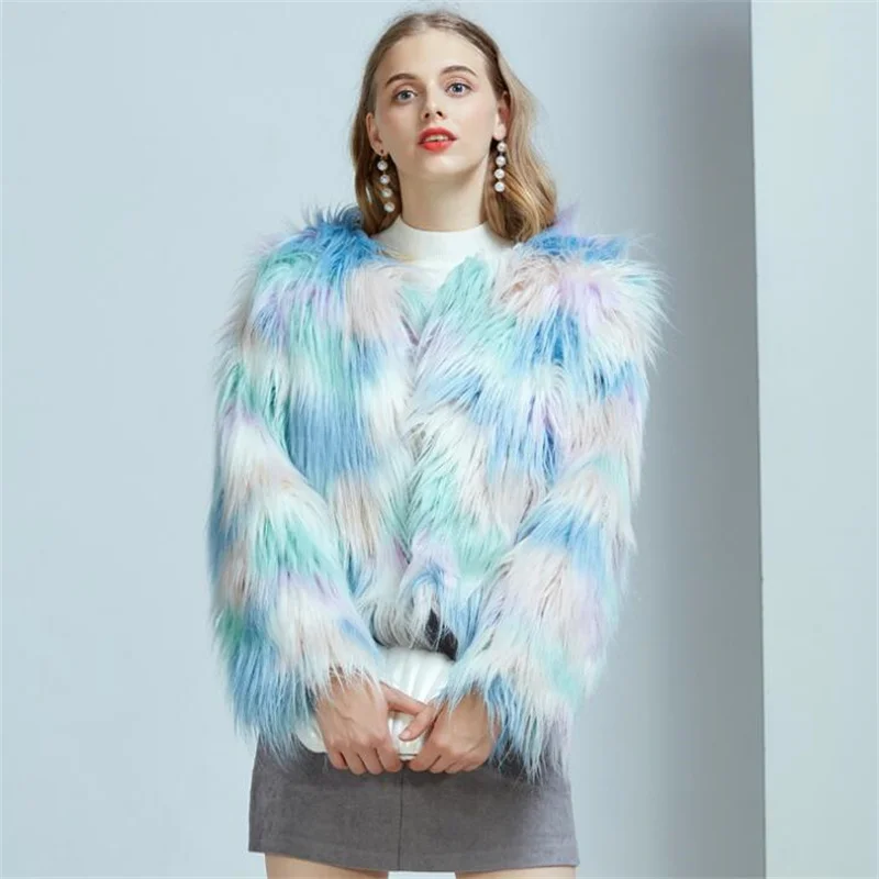 Autumn faux mink leather jacket womens Cardigan short fur leather coat women slim jackets jaqueta de couro fashion