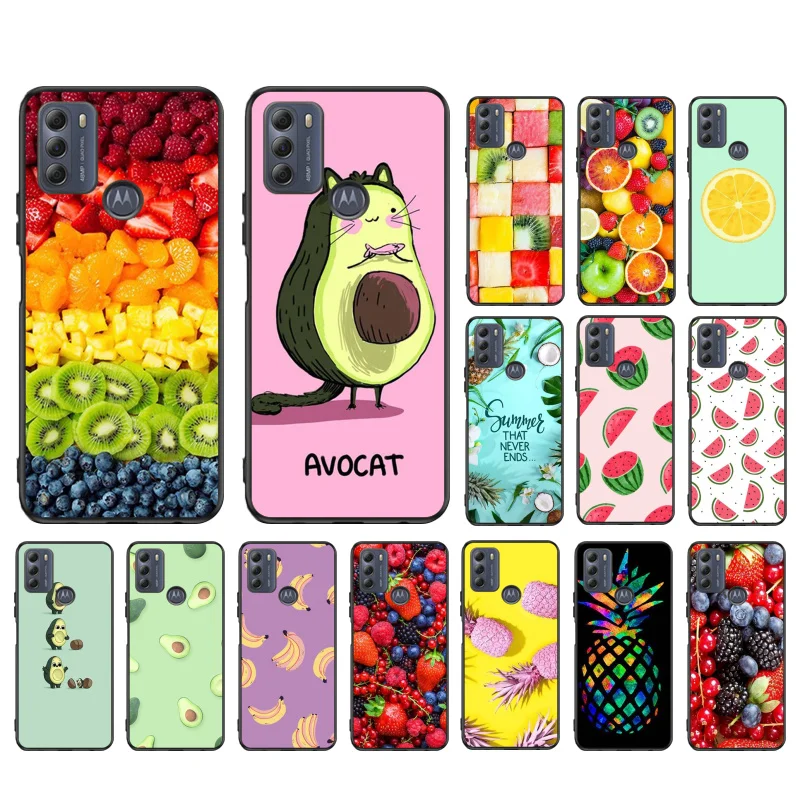 

Fruit watermelon avocado Pineapple Phone Case for Motorola Moto One E7 power E7Plus E6S E20 E40 One Fusion plus Edge 20 Fusion