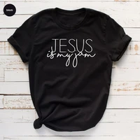 jesus is my jam religious t shirt christian apparel church tee prayer shirt 100 cotton short sleeve female clothes
