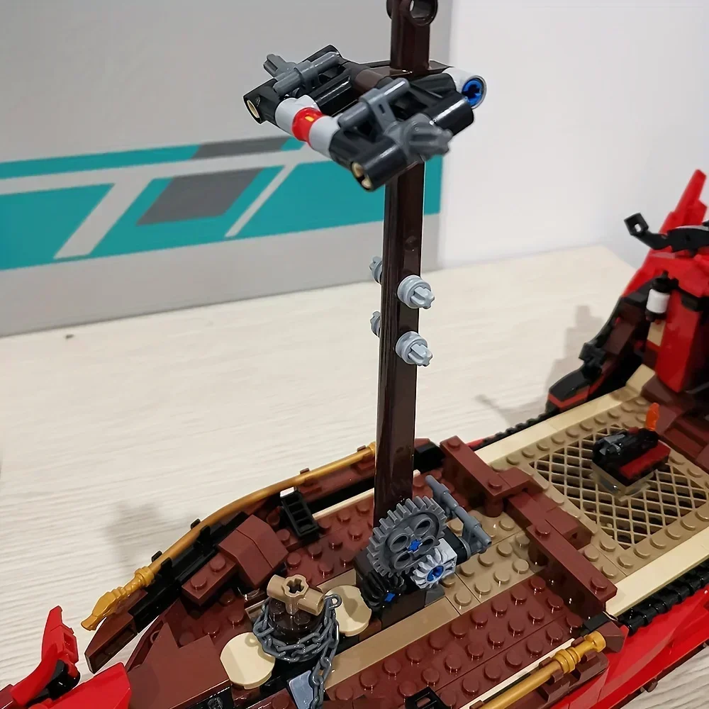 1781 шт. креативный эксперт голова дракона модель приключенческой лодки