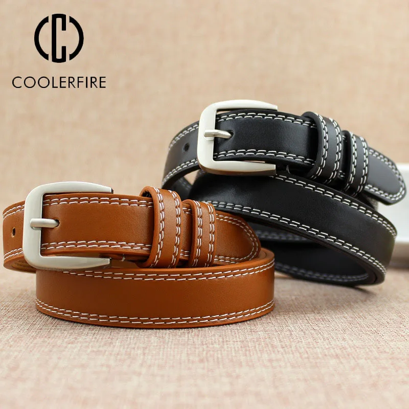 

Women Belt Fashion High Quality Luxury Brand Solid Color Ladies Jeans Dress Metal Buckle Black Strap Belt For Ladies DT017