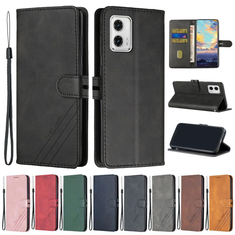 Кожаный флип-чехол для Moto G73 G13 Funda Motorola G 73 G53 G23 чехол телефона в стиле ретро