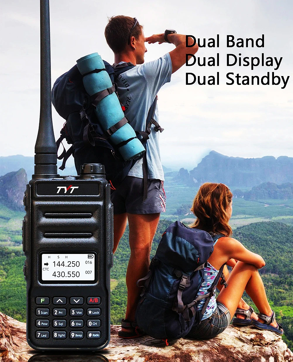 TYT Walkie Talkie TH-UV88 VHF/UHF 5-Watt Portable Two Way Radio FM Long Range Walkie Talkie Amateur Analog  Transceiver
