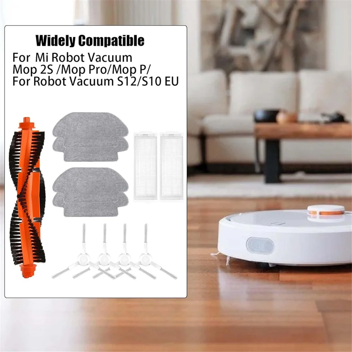 Для Xiaomi Mi Robot Vacuum Mop 2S/Mop Pro/Mop P/Robot S12/S10 EU/STYJ02YM Основная боковая щетка Hepa Filter Cloth