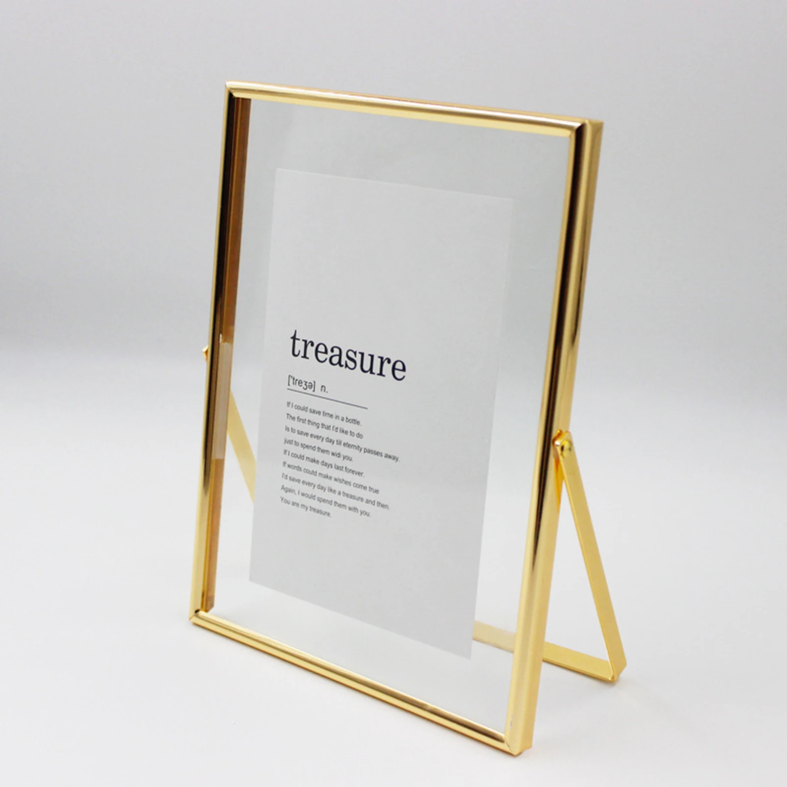 

Золотая Серебряная плавающая рамка для фотографий Геометрическая рамка для фотографий настольная Вертикальная Рамка для дома