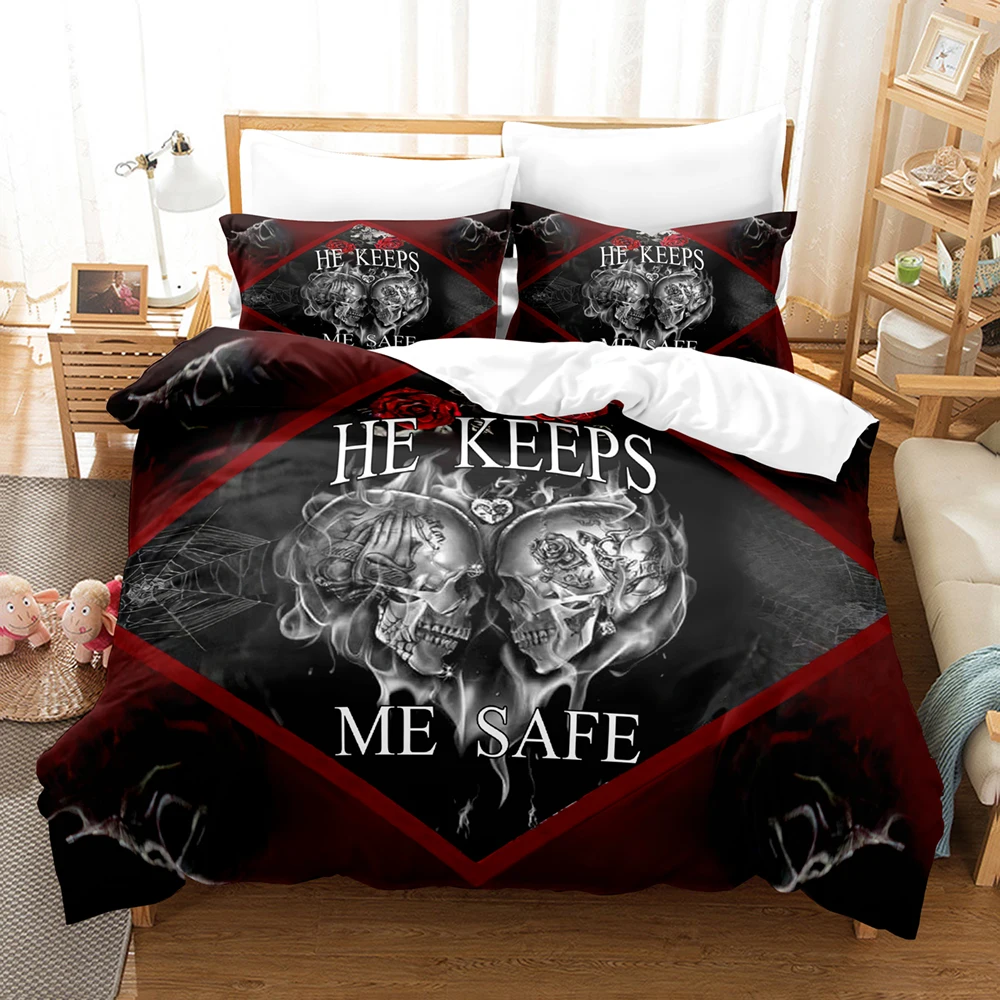 

3D The skeleton Sets Duvet Cover Set With Pillowcase Twin Full Queen King Bedclothes Bed Linen