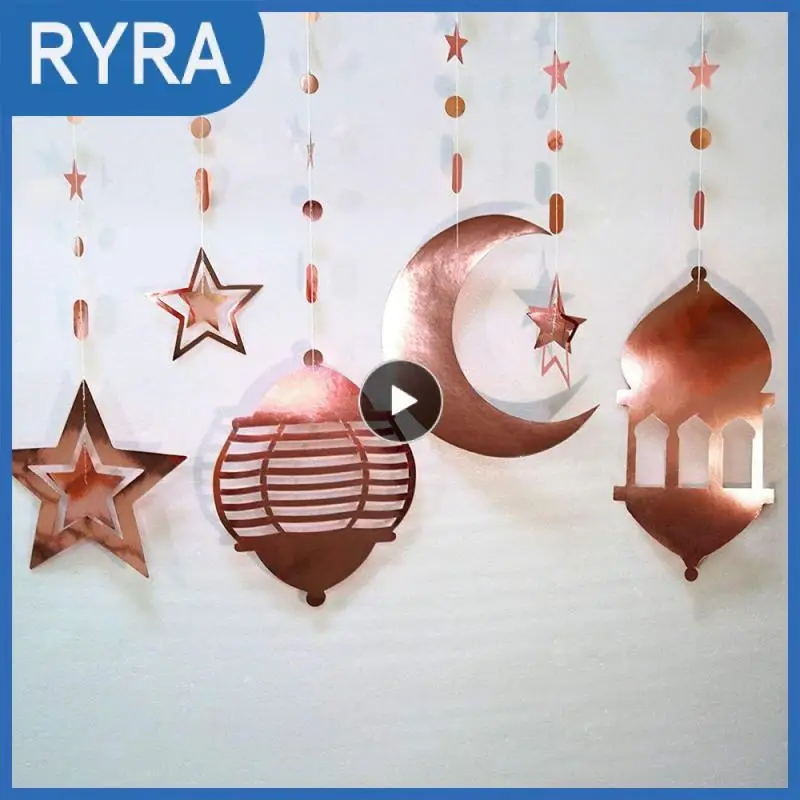 

Eid Al-fitr Party Decoration Retro Room Pendants Banner Ornament Streamer Ramadan Ribbon Hanging Decor