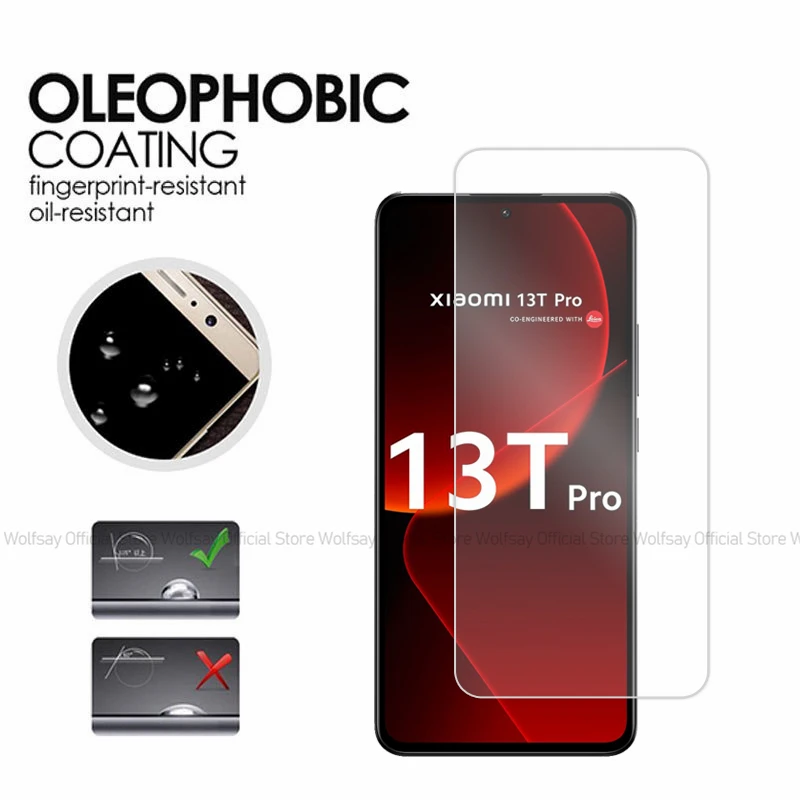 2/4 шт. Защитное стекло для Xiaomi 13T Pro