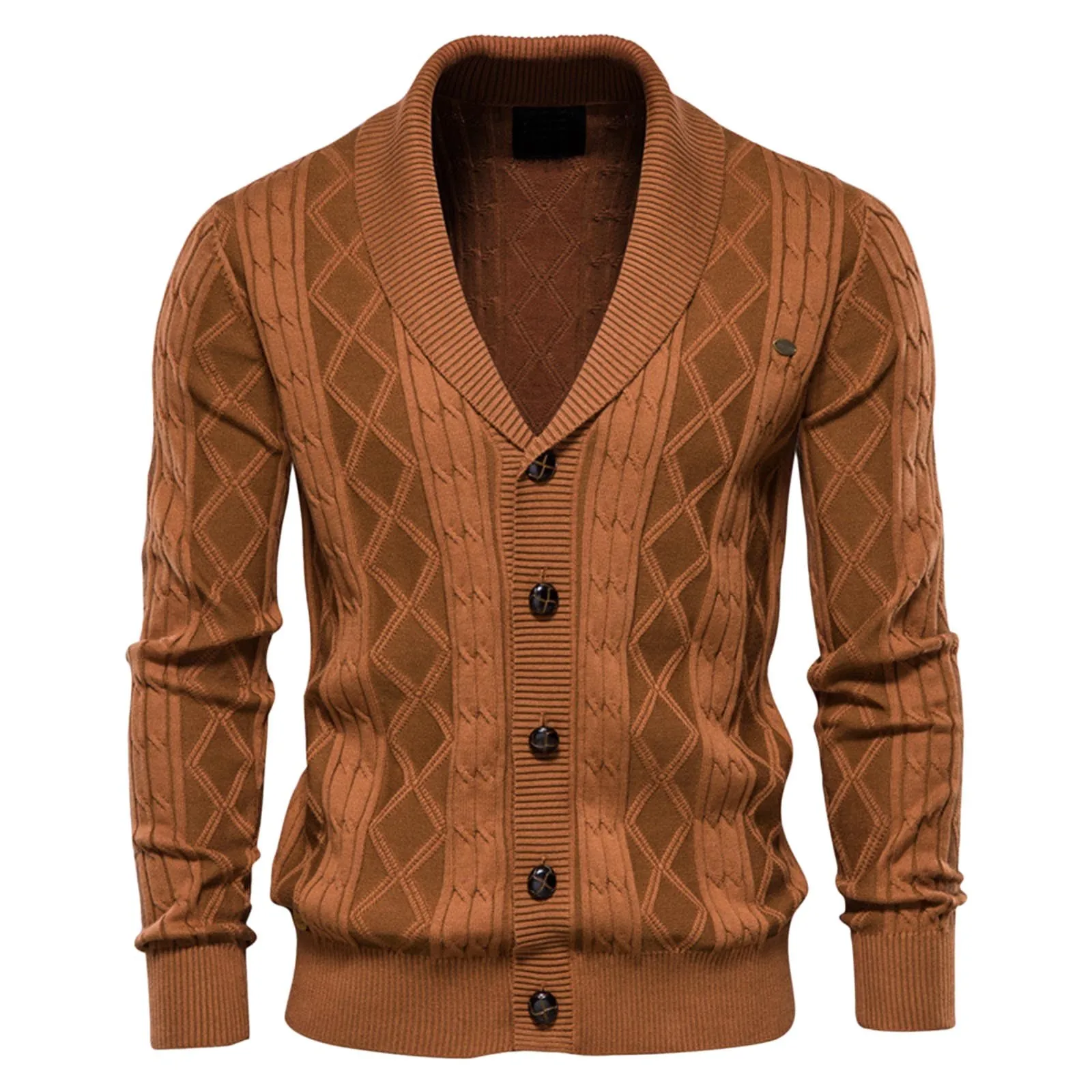 

Mens Fashion Large Solid Casual Warmth Cardigan Sweater