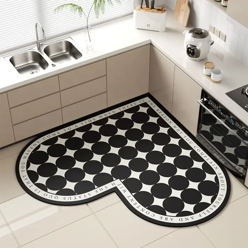 Кухонный ковер впитывающий нескользящий напольный коврик диатомовая грязь
