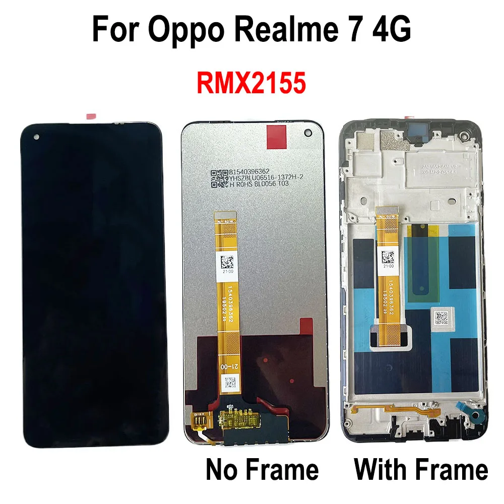 Для Oppo Realme 7 RMX2155 ЖК-дисплей с сенсорным экраном в сборе для 4G Экран дисплея рамкой