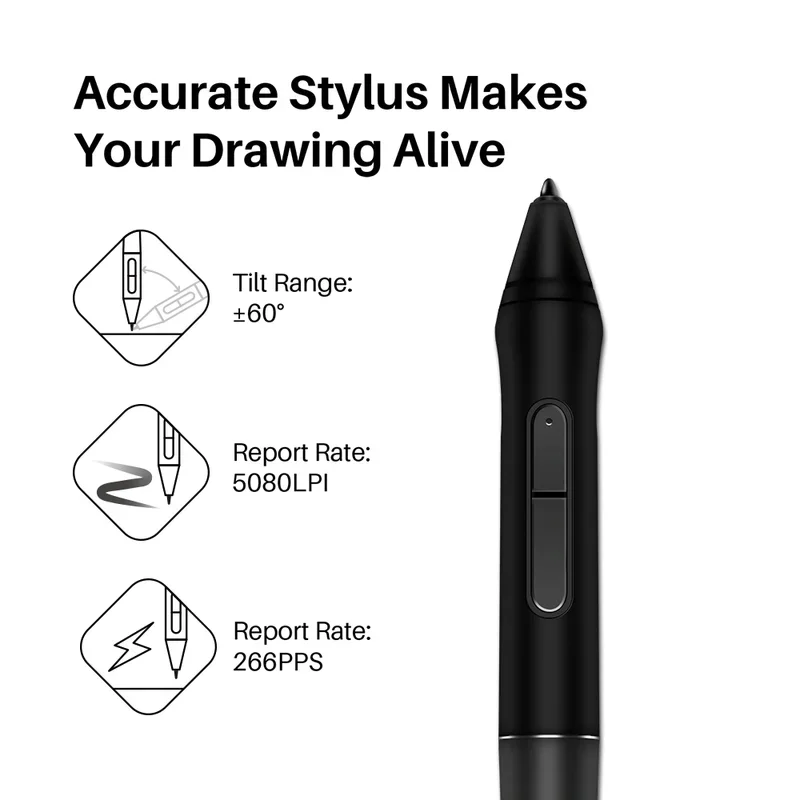 Фото Графический планшет Huion Inspiroy Dial Q620M, 8192 уровня, беспроводной цифровой планшет для рисования с циферблатом для ПК/Android №3