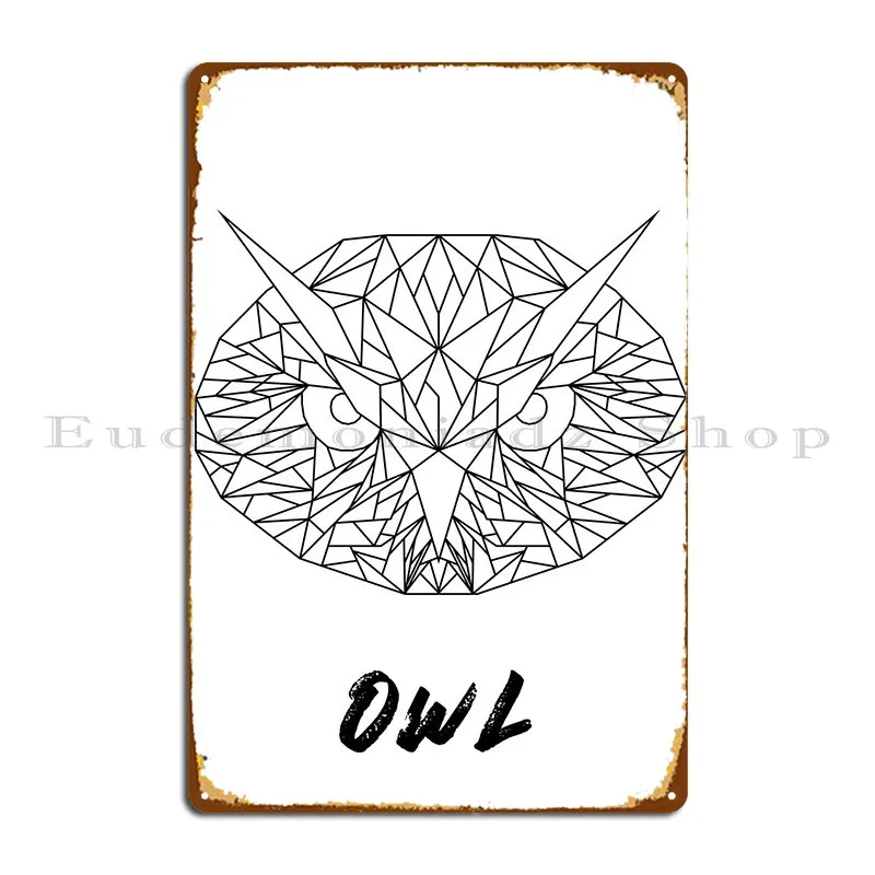 

Геометрическая Сова металлическая вывеска картина на заказ персонализированный жестяной знак постер