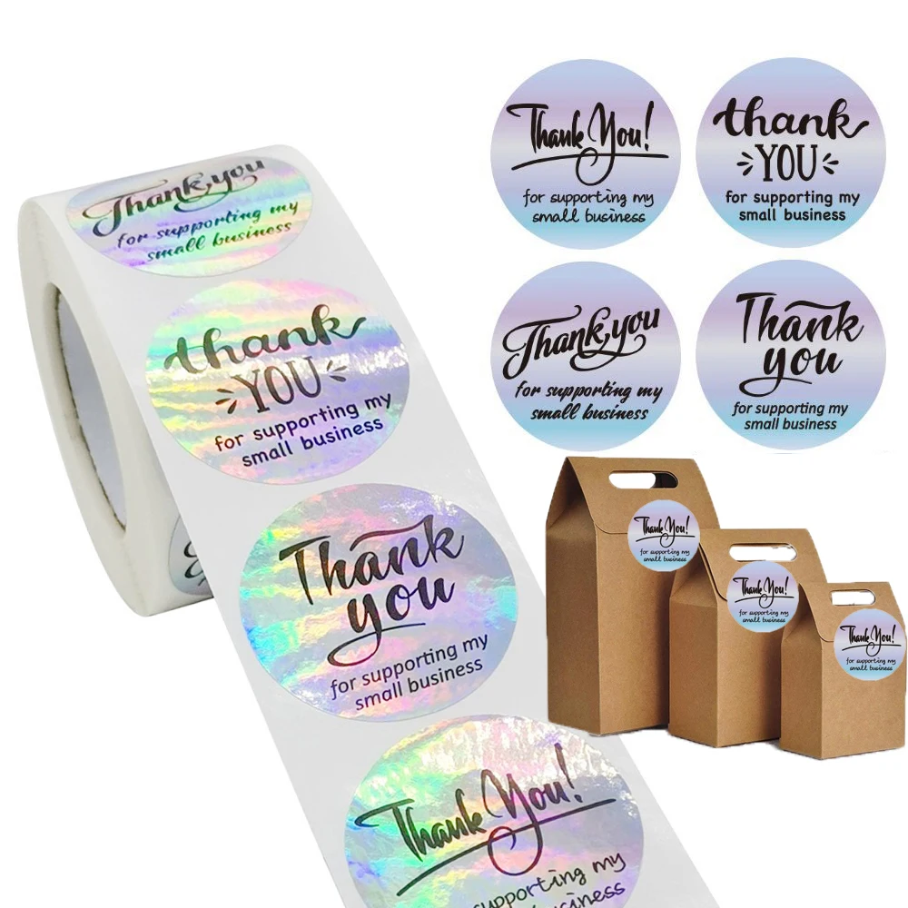 

500 шт. спасибо за поддержку моего маленького бизнеса, наклейки, наклейки для сумок, коробок, подарков, обертки для выпечки