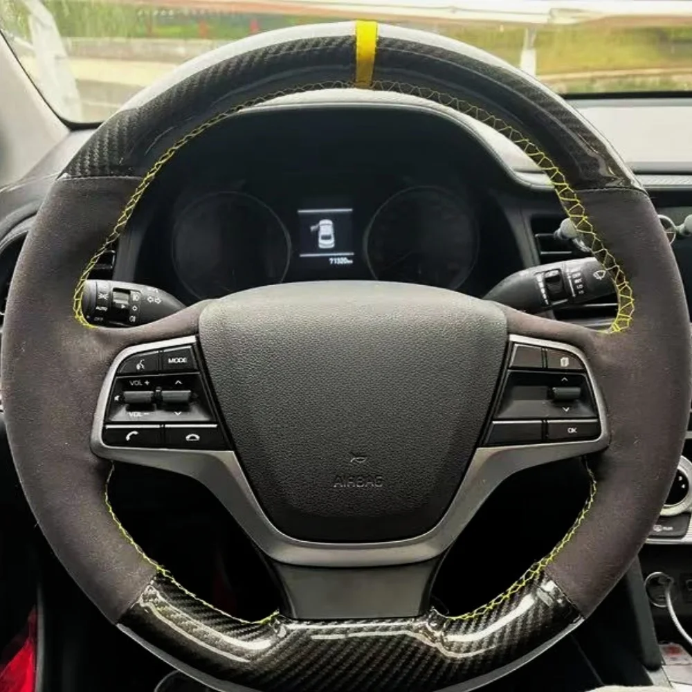 

Оплетка на руль автомобиля на заказ, мягкий 100% подходит для Hyundai Elantra 4 2016-2019 Solaris 2017-2019, автомобильные товары, накидка на руль