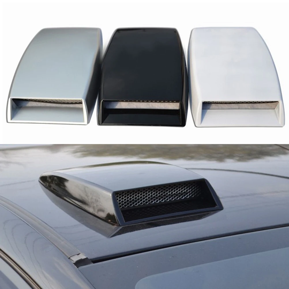 

3D Fake Car Engine Cover Universal Scoops Ventilation Cover Turbo Bonnet Hood Car Vents Decorative Air Flow Intake Hood