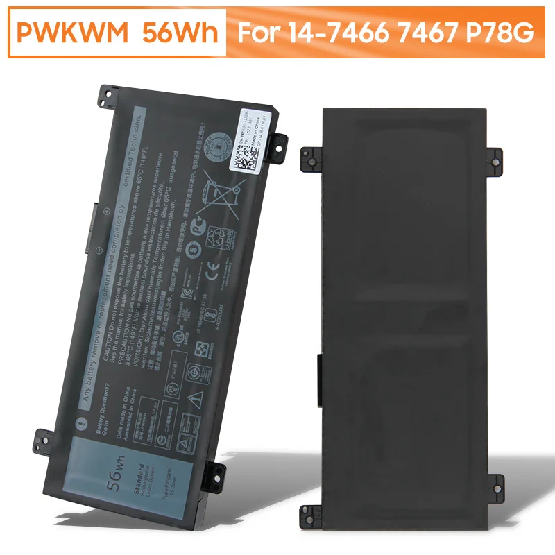 Новая аккумуляторная батарея PWKWM для DELL Inspiron14-7466 7467 7000 P78G 7467-D1545B/R D1745B/R, аккумуляторная батарея 56wh