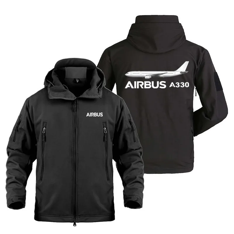 

Tops 2023 Fleece Warm The Airbus A330 Pilots Windproof Waterproof SoftShell Jackets for Men Military Outdoor Man Coat Jacket