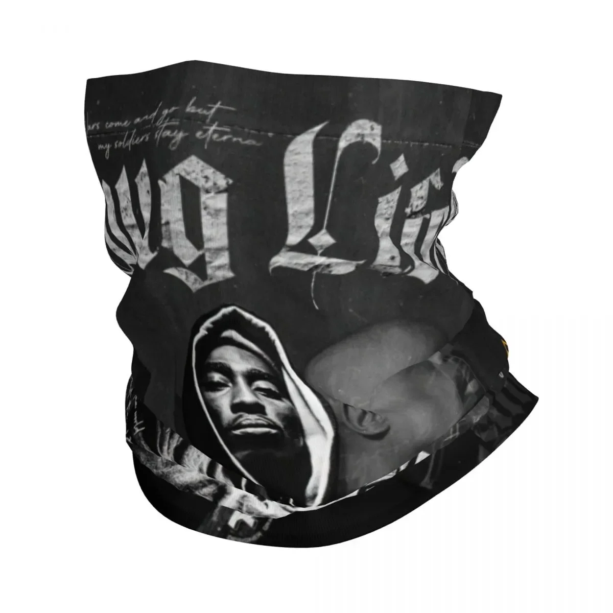

Tupac 2PAC 90s Rap Music Bandana Neck Cover Printed Mask Scarf Warm Balaclava Cycling for Men Women Adult Winter