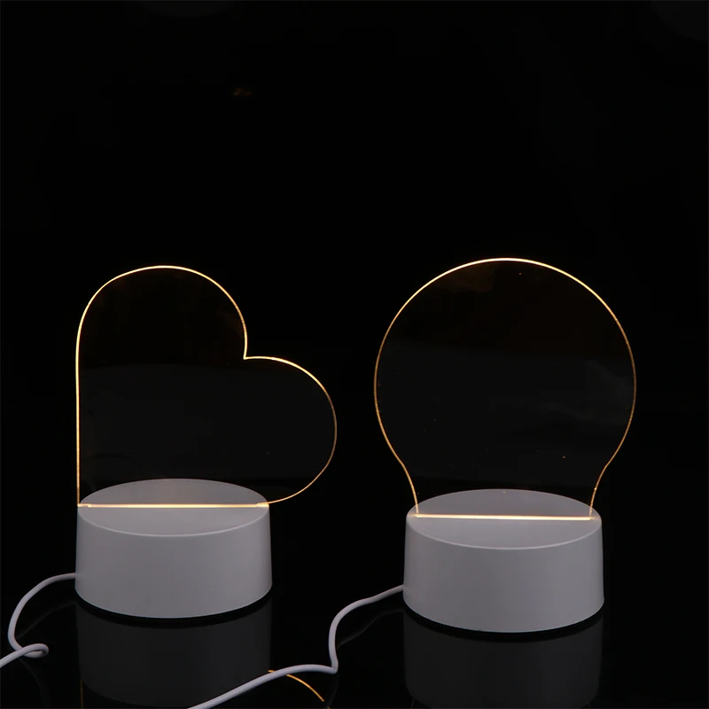 

Creative Transparent Led Rewritable Message Board With Pen Usb Power Night Lamp Led Message Board Night Light Home Desk Lamp New