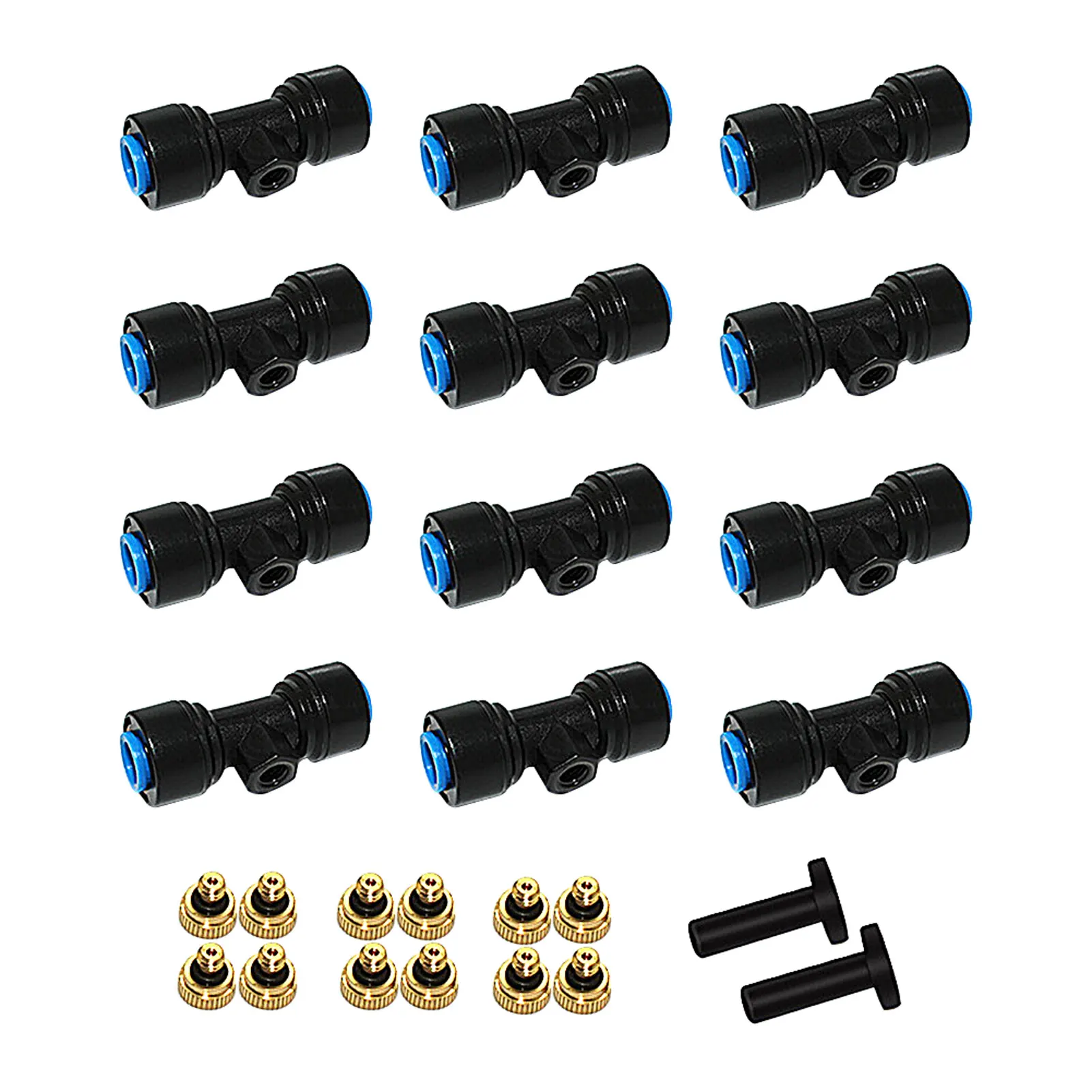 

Slip Lock Tees Low Pressure Garden Sprinkler Brass Cooling System Sprayer Atomizing Misting Nozzles Kit Outdoor Thread Patio