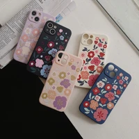 for iphone 13 pro max case cute flowers phone cases for iphone 11 12 pro max xr xs max 6 7 8 plus x soft back cover coque