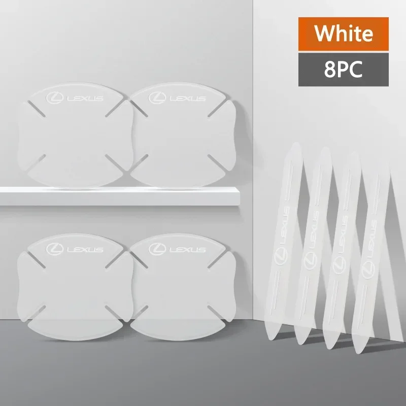 

4/8 шт. наклейки для защиты от царапин и столкновений на дверную ручку автомобиля для Lexus LS LC RZ IS350 ES300 GS350 CT200h GX460 LX570