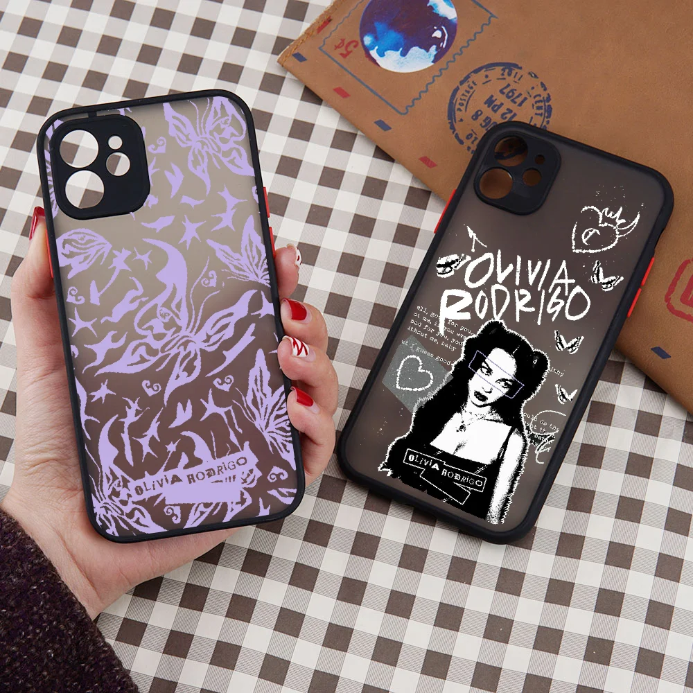 

Olivia Rodrigo Fashion Phone Case For iphone SE 2020 6 6S 7 8 11 12 13 Mini Plus X XS XR Pro Max Matte Frosted